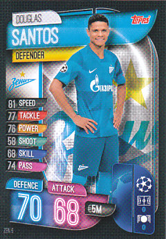 Douglas Santos Zenit Petersburg 2019/20 Topps Match Attax CL #ZEN6